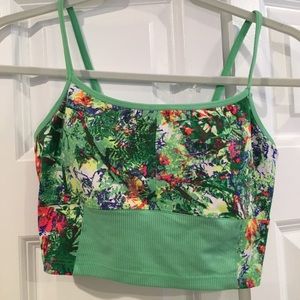 Athleta bralette size xs green and floral